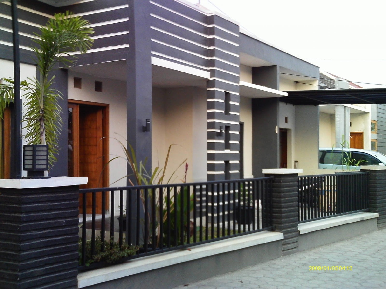 Pagar Rumah Minimalis Modern Bone
