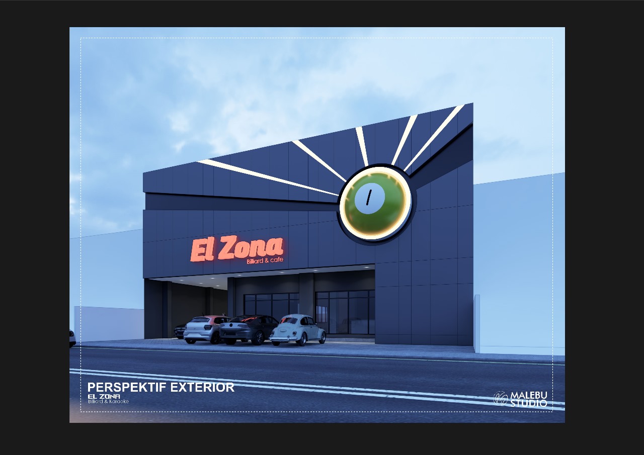 Desain fasad bangunan modern Makassar